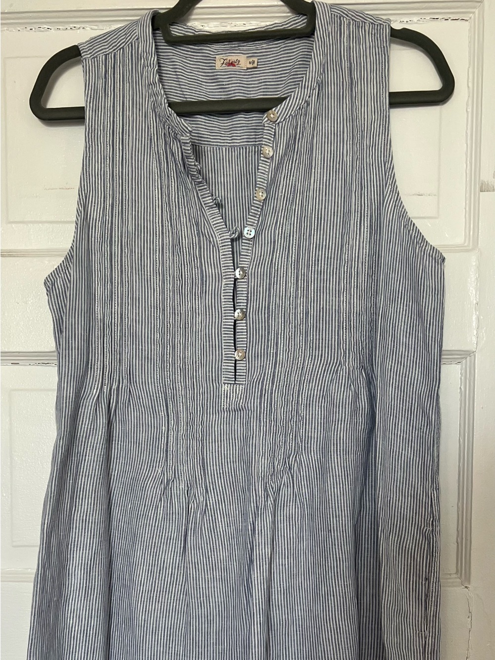 Faherty Blue and White Striped Isha Dress